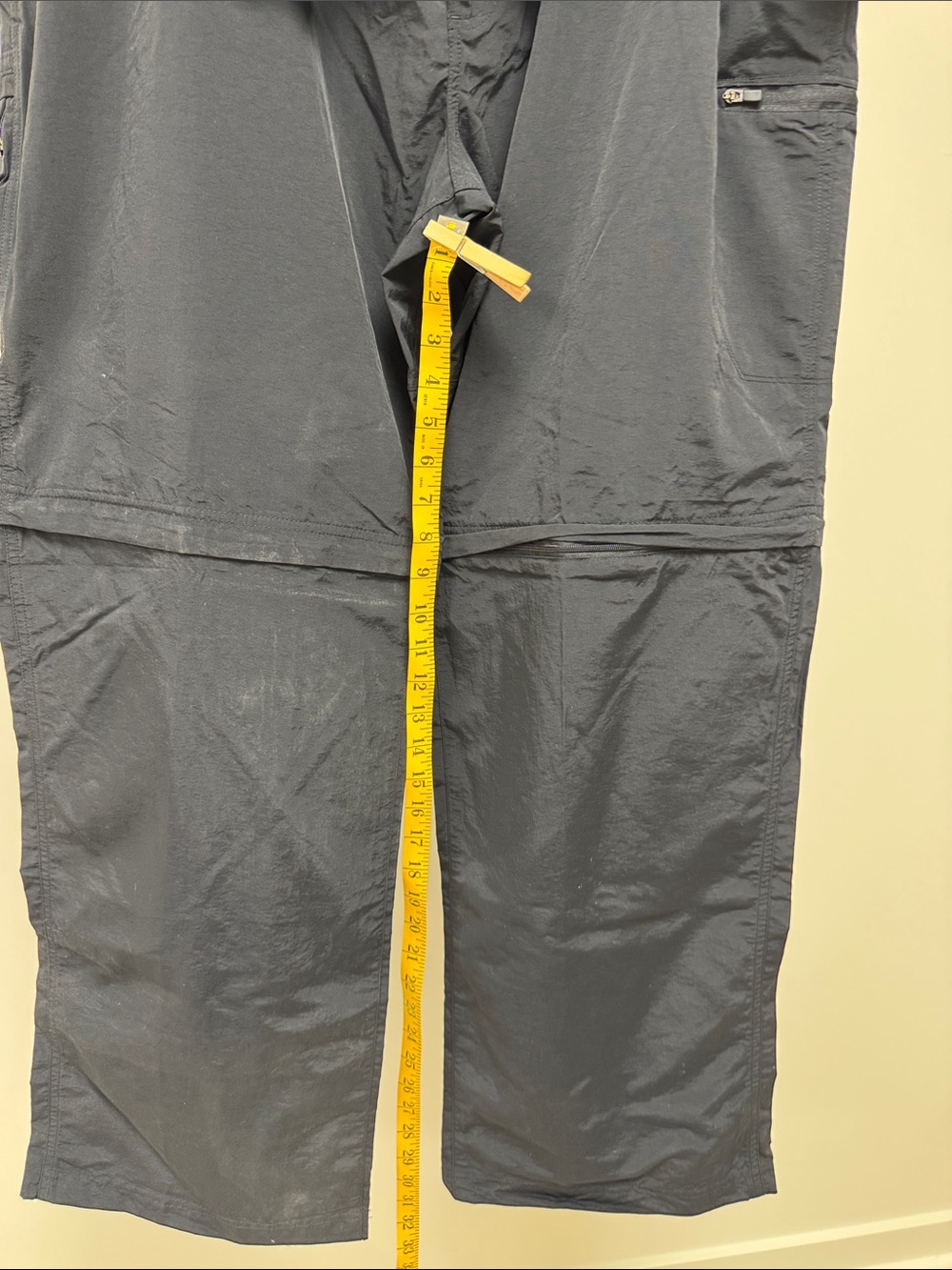 NWT XXL Tek Gear Black Men's Convertible Cargo Pants with Quick-Adjust Belt - Picture 11 of 16